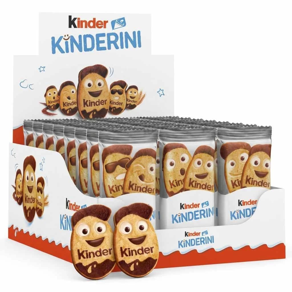 Ferrero Kinder Kinderini Kekse 24 × 25 g | Knusprige Kakao- Produktbild 