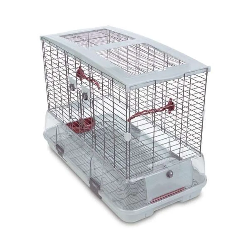 Cage Hari L11 Blanche : Anti-évasion et nettoyage rapide pour vos oiseaux