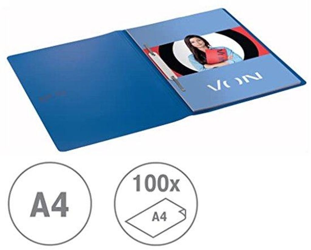 A4 Ordner aus PP-Kunststoff, 10 Stück, blau, leicht, für Schule und Zuhause