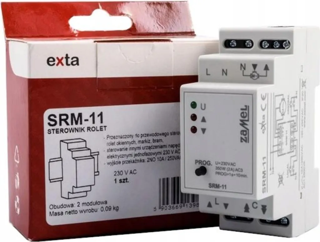 Commande de volets roulants SRM-11 Exta Zamel Modulaire 230V AC - 8