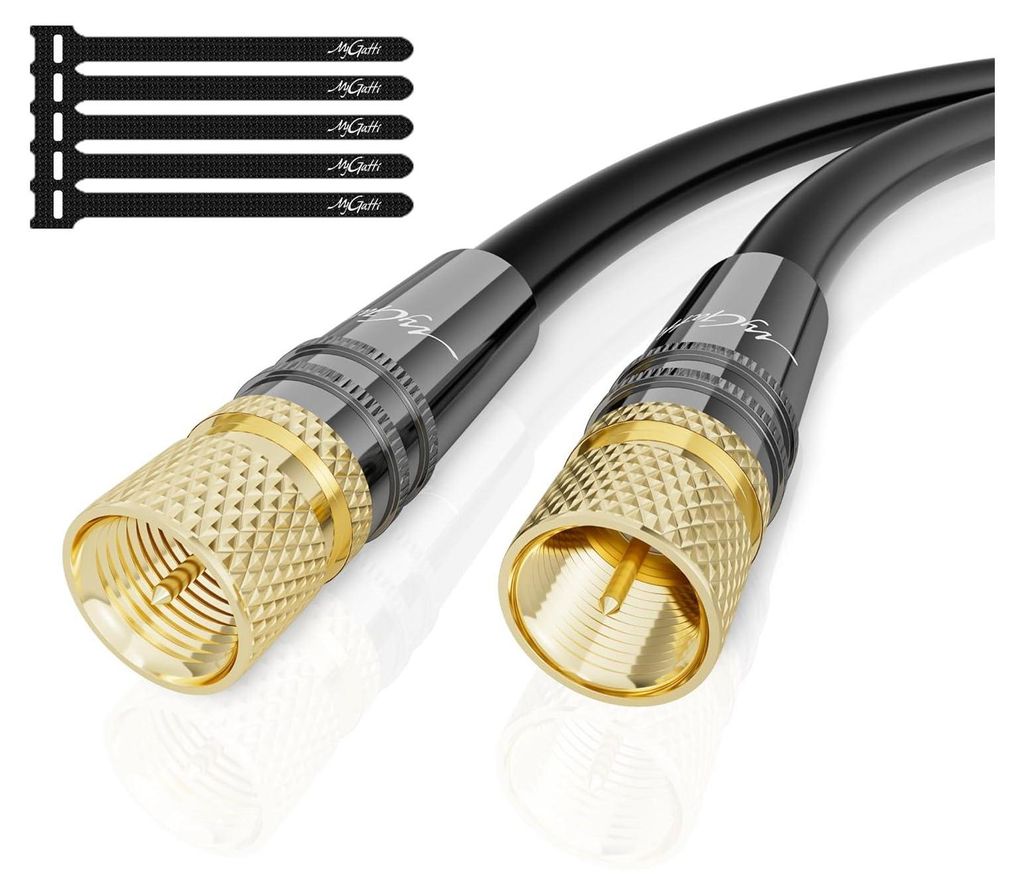 Anténny kábel Koaxiálny kábel 50 m Čierny 4K UHD 2x F Obrázok produktu 