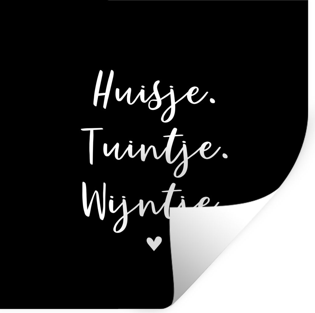 MuchoWow Wandtattoo Wandsticker Wandaufkleber Haus, Garten, Wein - Zitate - Text - Wein - Haus 100x100 cm Selbstklebend und Repositionierbar - Wi...