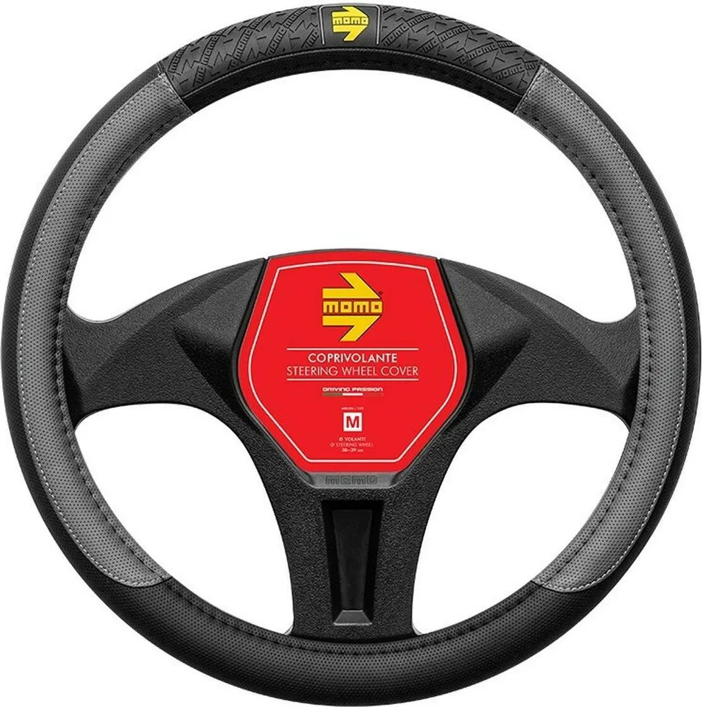 Coprivolante Auto MOMO VIP Beige Nero 38-39cm Antiscivolo Universale