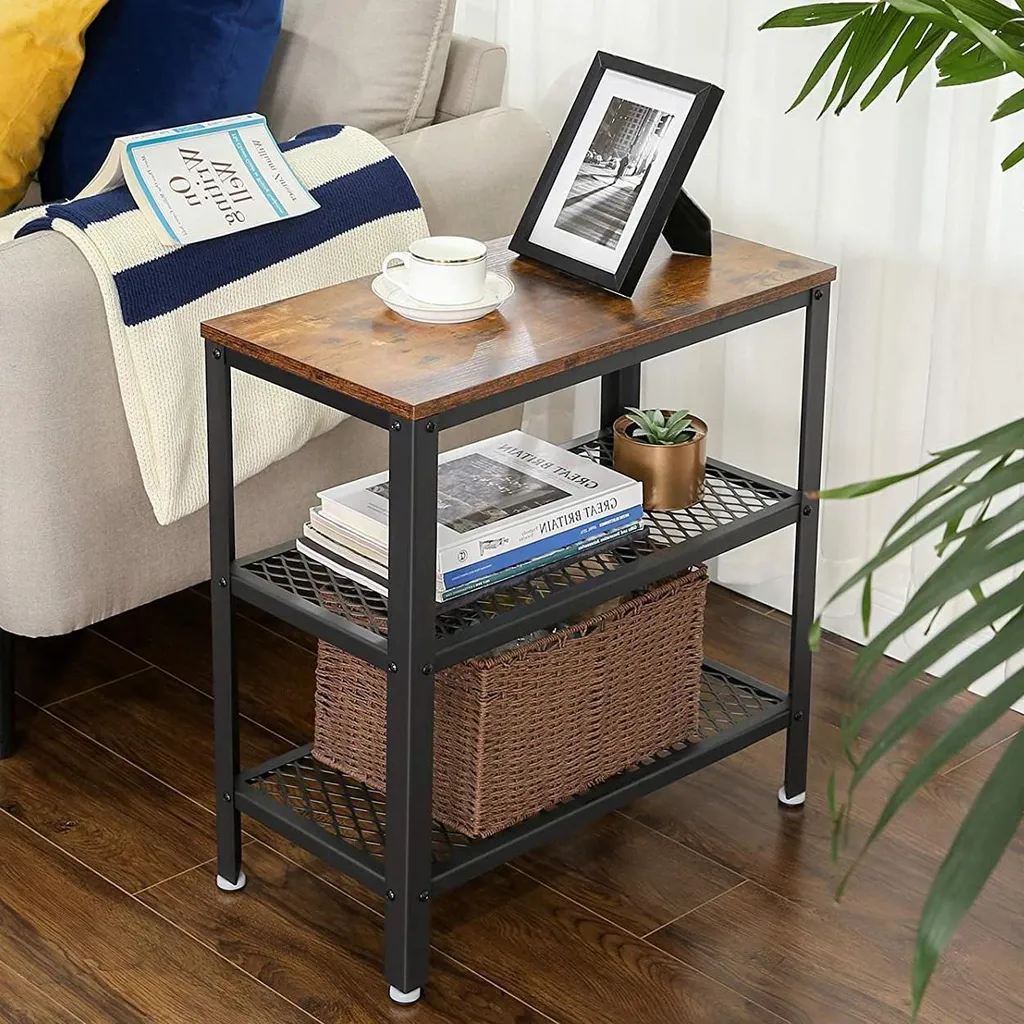 Petite console d'appoint Bill 2 étagères pour salon et entrée 60x30 - 2