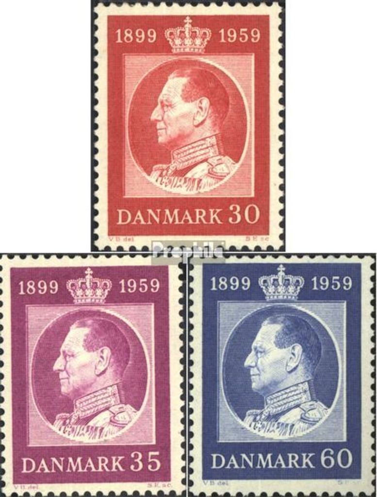 Briefmarken Dänemark 1959 Mi 371-373 (kompl.Ausg.) postfrisch Sondermarken
