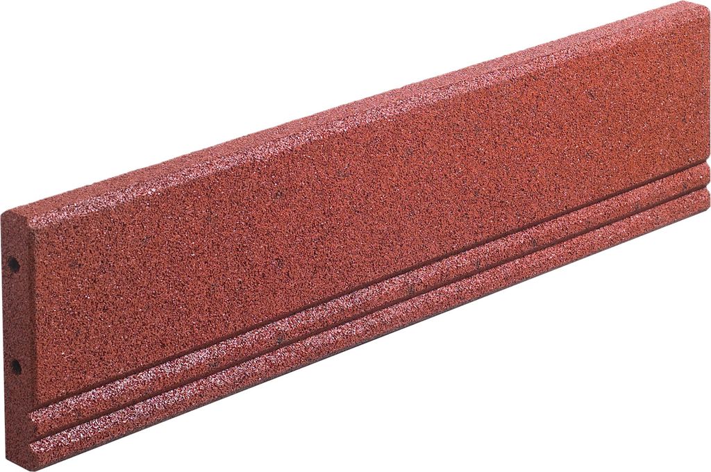 Gummi Randstein, Wegeinfassung, Randeinfassung 50 mm rot Produktbild 