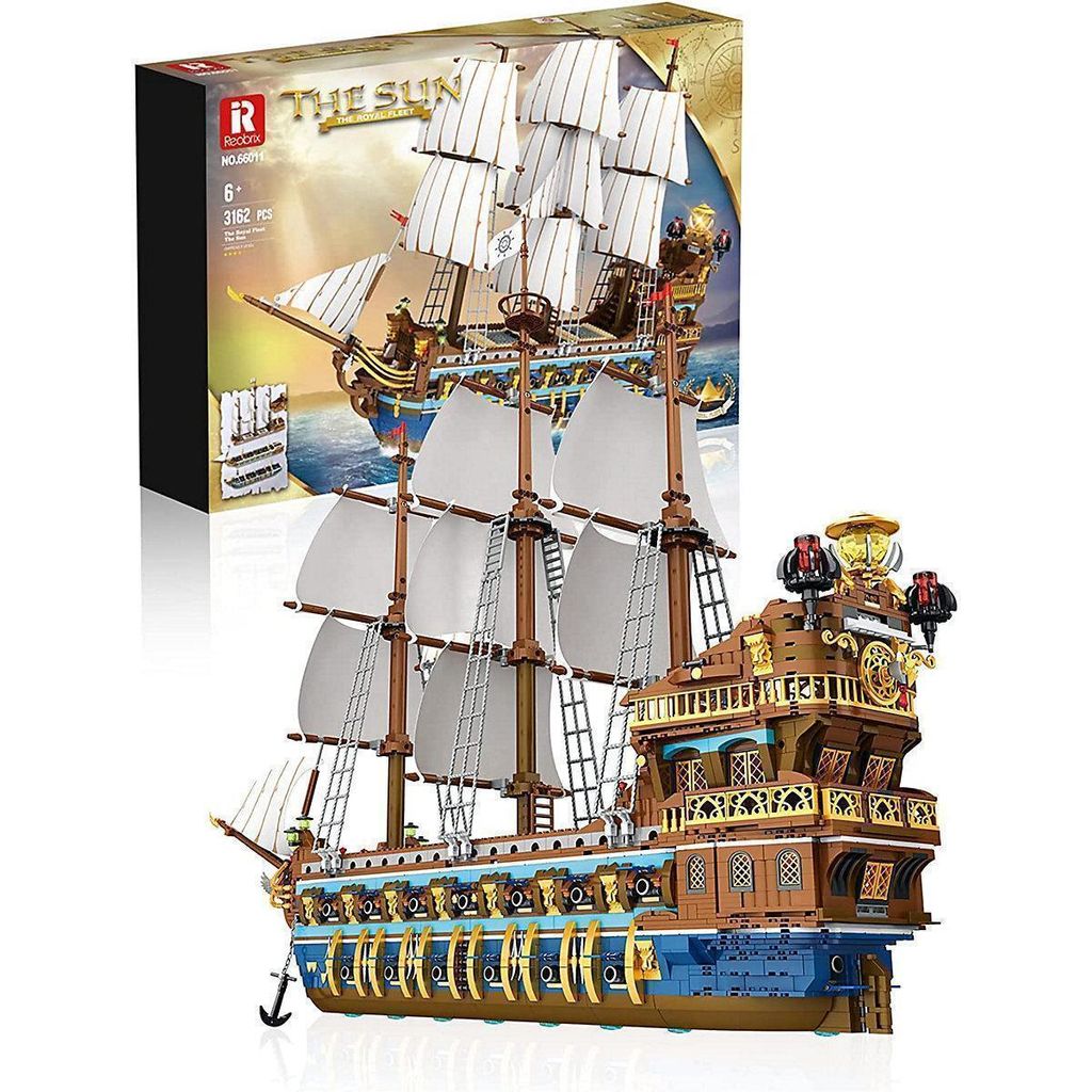 Reobrix 66011A Zeilschip, bouwpakket van kliksteentjes, Productafbeelding 