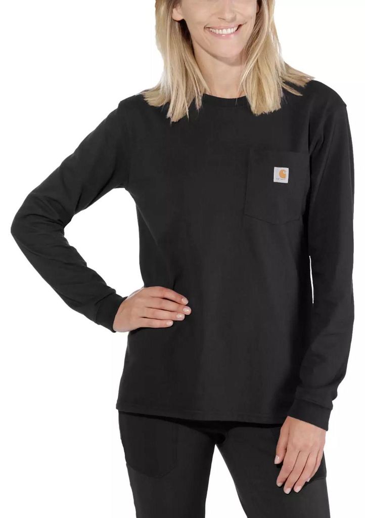 Carhartt 103244 Loose Fit Heavyweight Long-Sleeve Pocket T-Shirt Black XL