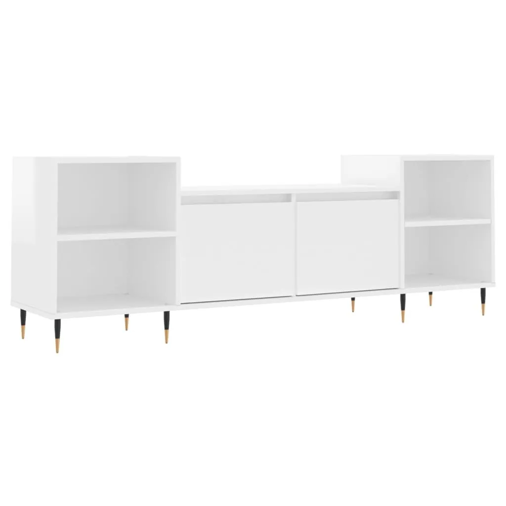 Mobile TV Bianco Lucido 160cm - Soluzione Salvaspazio e Robusta