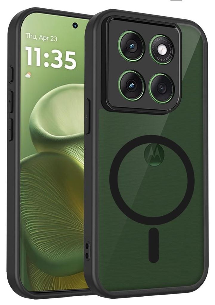 Motorola Edge 70 Fusion Hülle - Coverup Mattes Transparentes Back Cover mit Kameraschutz - MagSafe Compatible - Schwarz