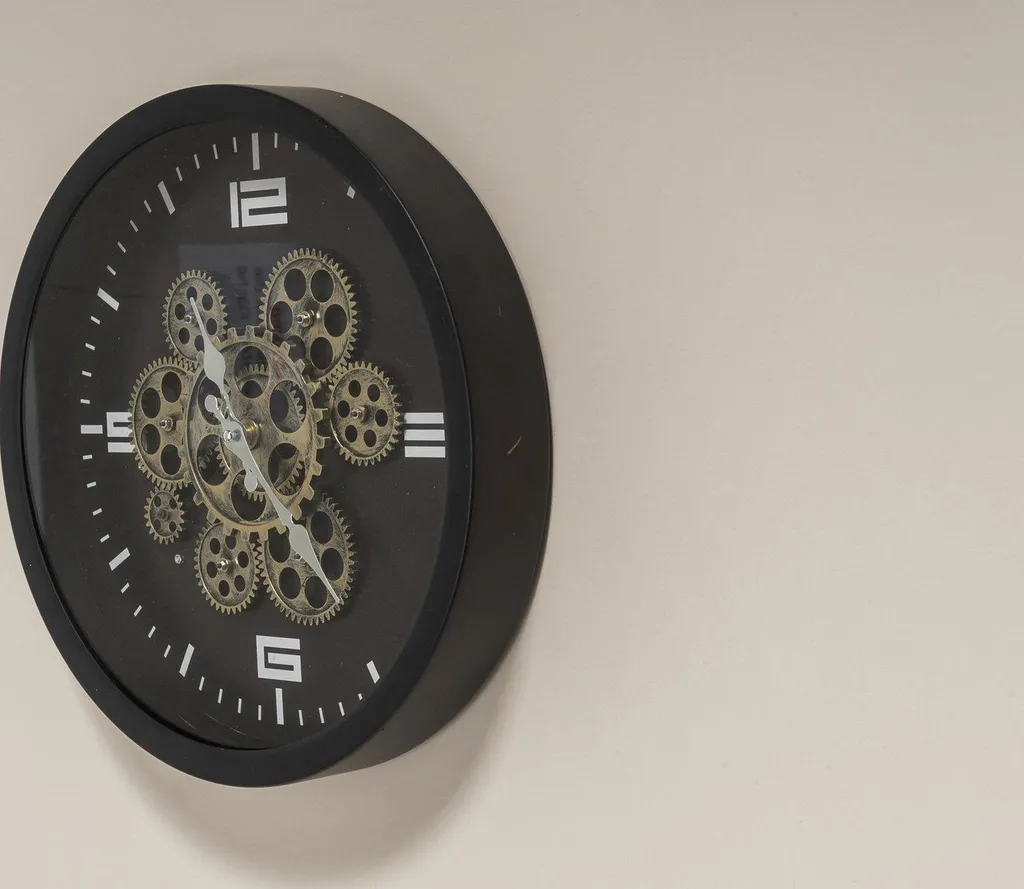 Horloge murale analogique BIGTIME 38 cm - Pendule ronde grand format