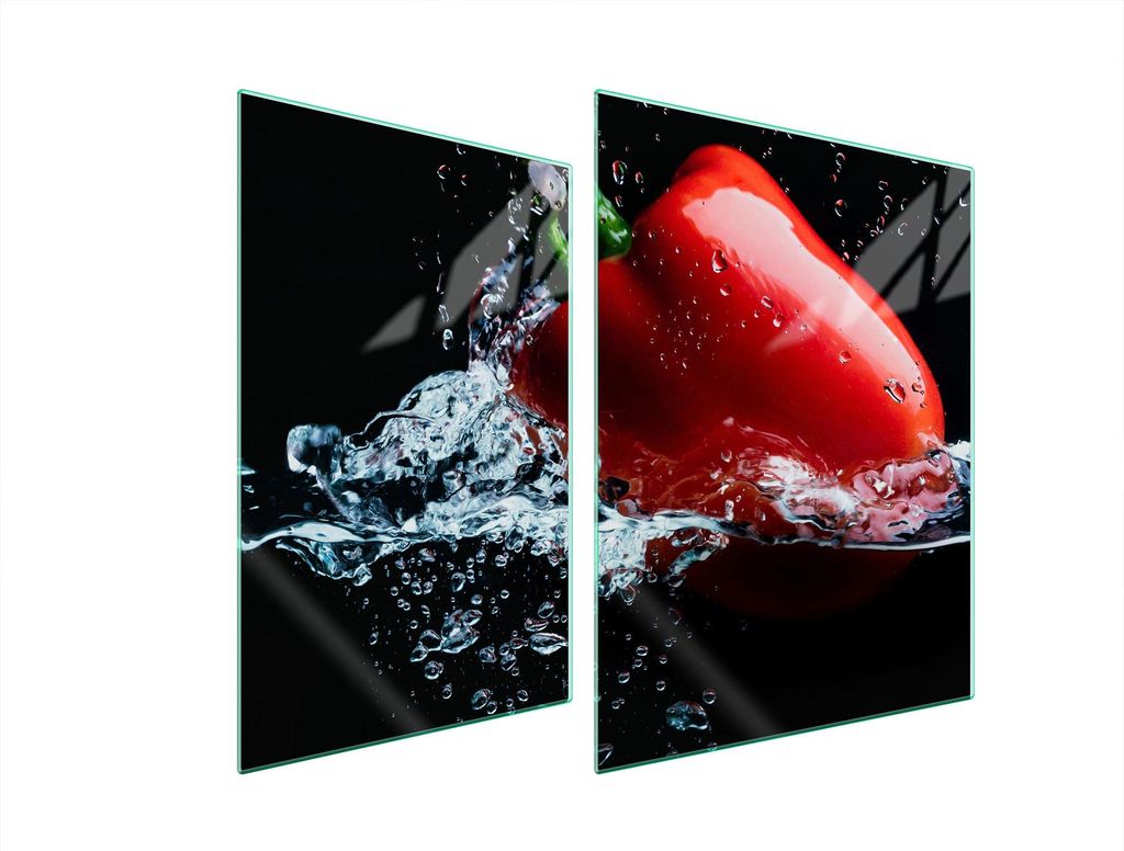 Glasschutzplatte Für Herd 70X52 Pepper