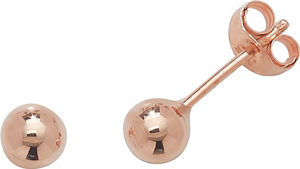 Ohrstecker mit Kugelaufsatz, Damen, Roségold 375/1000 - Produktbild 