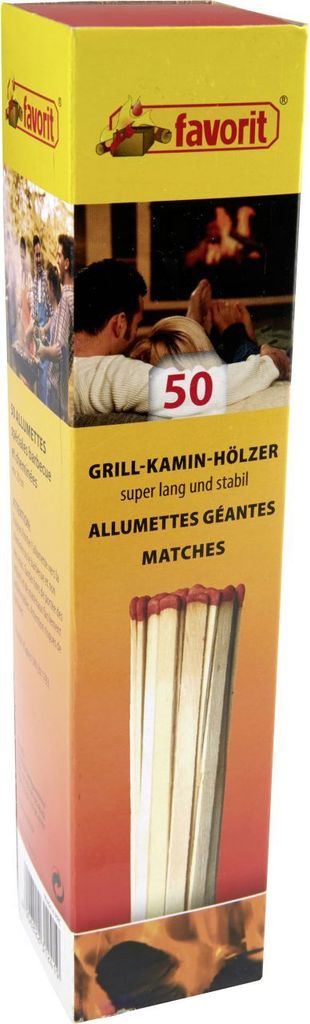 Favorit Grill-Kaminhölzer extra lang 20 cm, 50 Stück Produktbild 