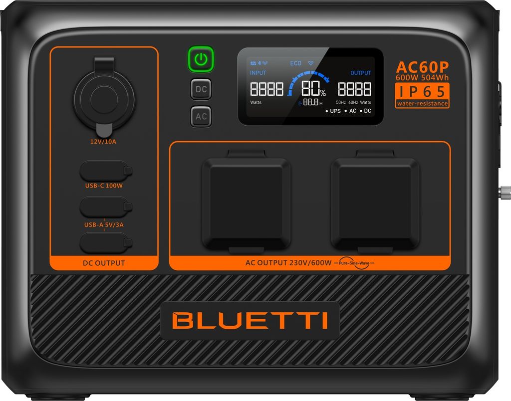 Bluetti AC60P Tragbare Power Station Lithium-Eisen-Phosphat Produktbild 