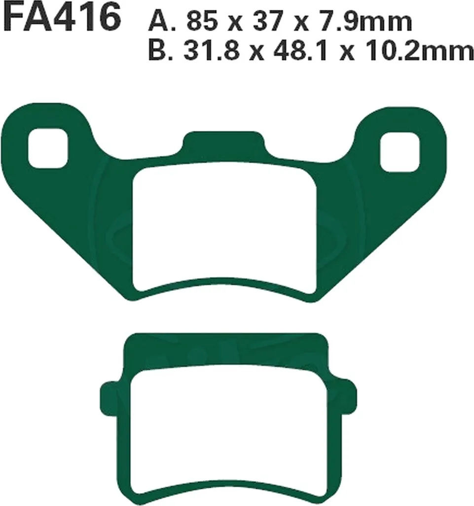 Plaquettes de frein avant pour entretien quad Adly Sport 300 2007-2015