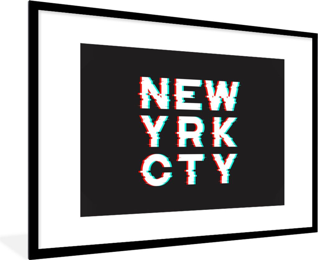 MuchoWow® MuchoWow® Gerahmtes Poster New York - Stadt - Rot Produktbild 