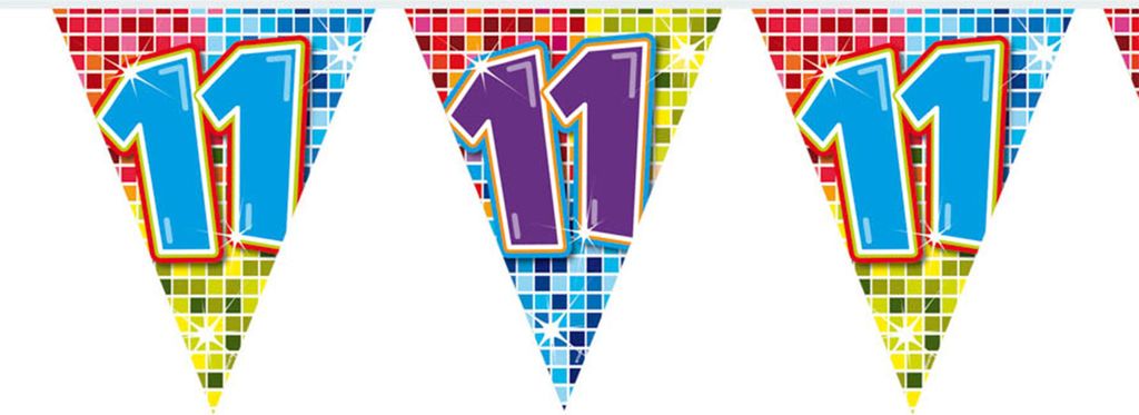 Groovy 11th Birthday Wimpelkette 3m Produktbild 