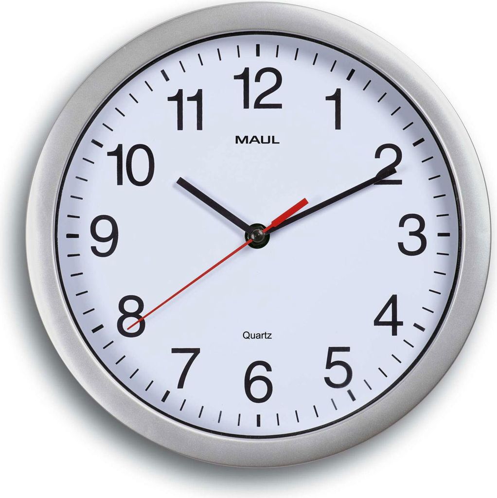 MAUL Wanduhr MAULrun Ø 25.2 x 5 cm Kunststoff 1 x AA (1.5 Produktbild 