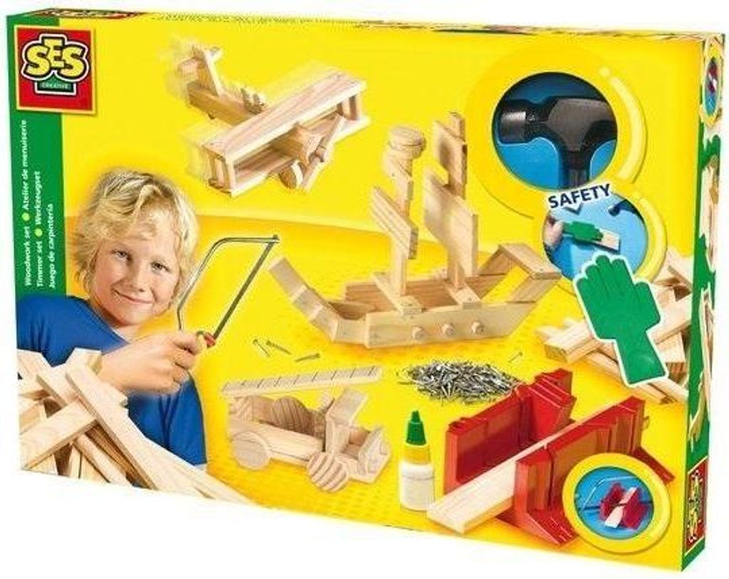 SES Creative Children's Woodwork Set de Luxe, Zestaw Zdjęcie produktu 