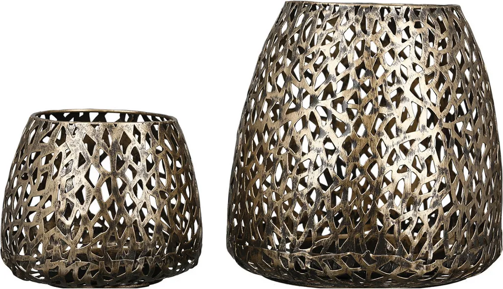 Portacandela Oro GILDE Purley 20x20 | Design Metallo Minimal 84082