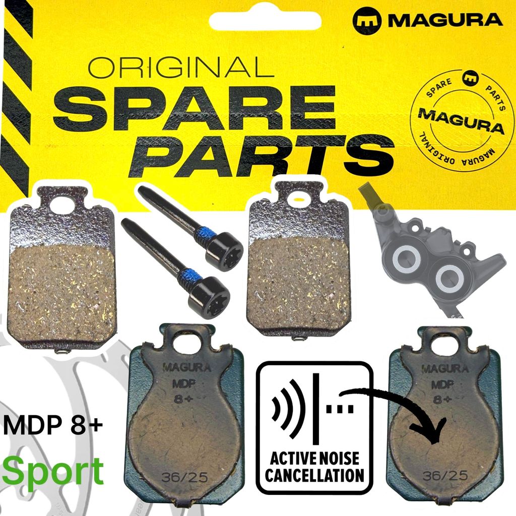 Magura Bremsbeläge MDP 8+ Grün Sport mit Vibrations Dämpfer Produktbild 
