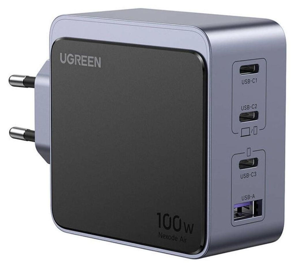 Ugreen Nexode S 100W 4-Port GaN Fast Charger EU grigio Immagine del prodotto 