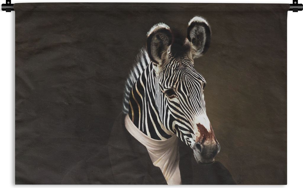 MuchoWow Wandteppich Wandbehang Alte Meister - Zebra - Kunst 60x40 cm Tapisserie Dekoration Wandtuch - Wanddekorationen