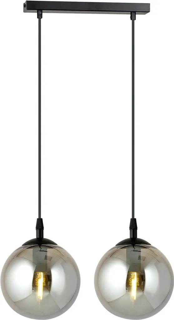 Suspension Emibig COSMO 2 Noir Graphite 712/2 - Luminaire 2xE14 40W