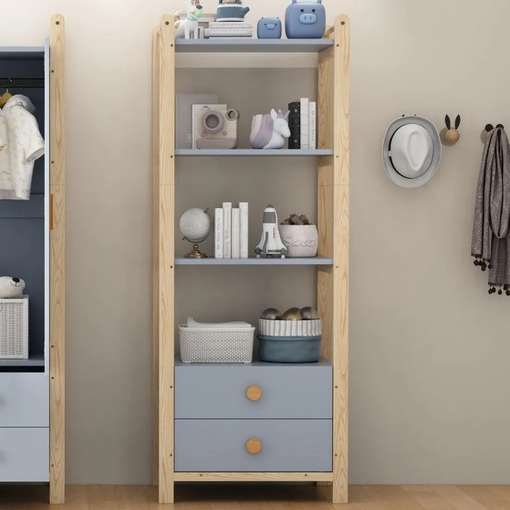Étagère de rangement robuste 2 tiroirs pour optimiser les petits espaces