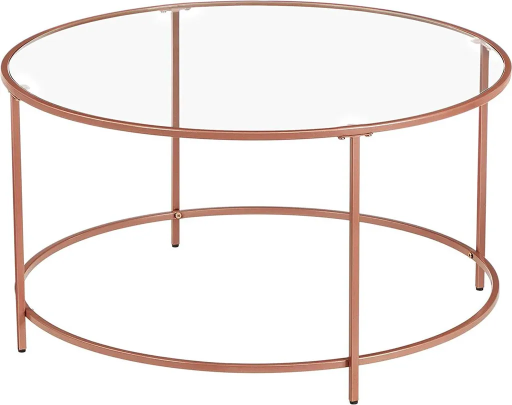 Table en verre avec structure métallique noir Modèle LUNA - 140x80 cm