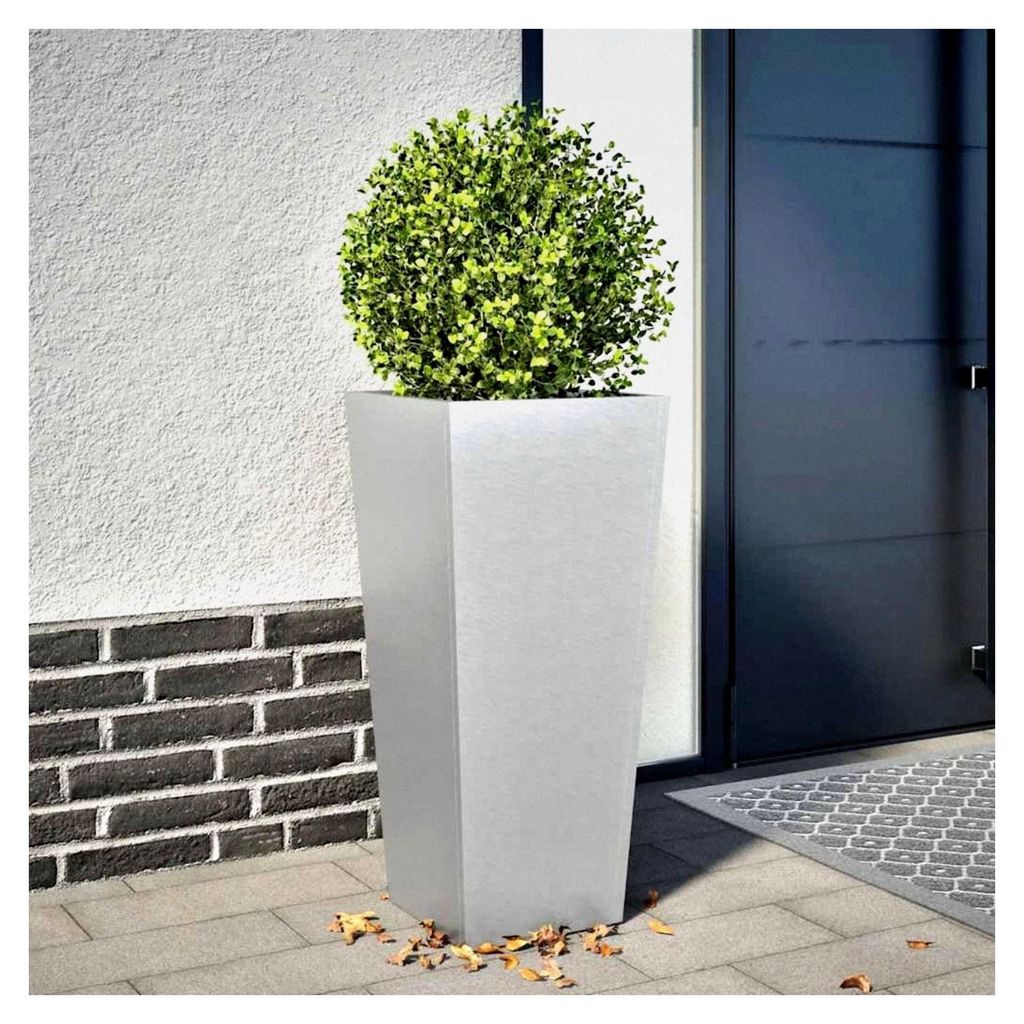 Hochbeet für den Außenbereich, Blumenkasten, 35 x 35 x 75 cm, verzinkter Stahl, geeignet für den Anbau von Kräutern und Sukkulenten im Garten, ...