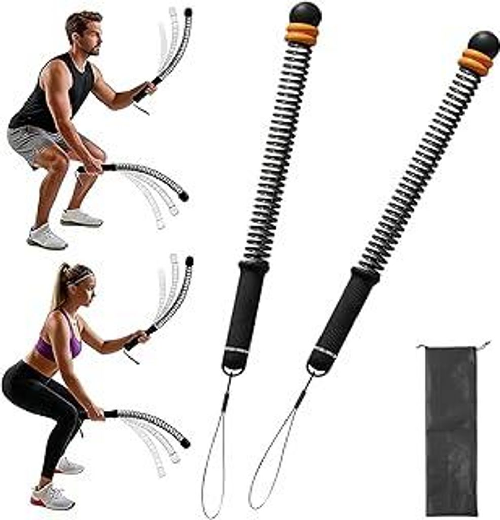 Seillose Battle Ropes mit einstellbarem Gewicht (2er-Pack), strapazierfähiges, tragbares, kabelloses Trainingsseil-Fitnessgerät für das Heim-Fit...
