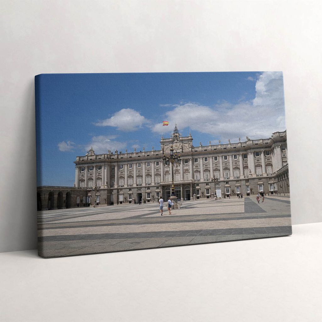 Historischer Palast in Madrid – Leinwandbild Wandbild – 30x20 cm – Leinwandbilder – Wandbilder – Schlafzimmer – Flur
