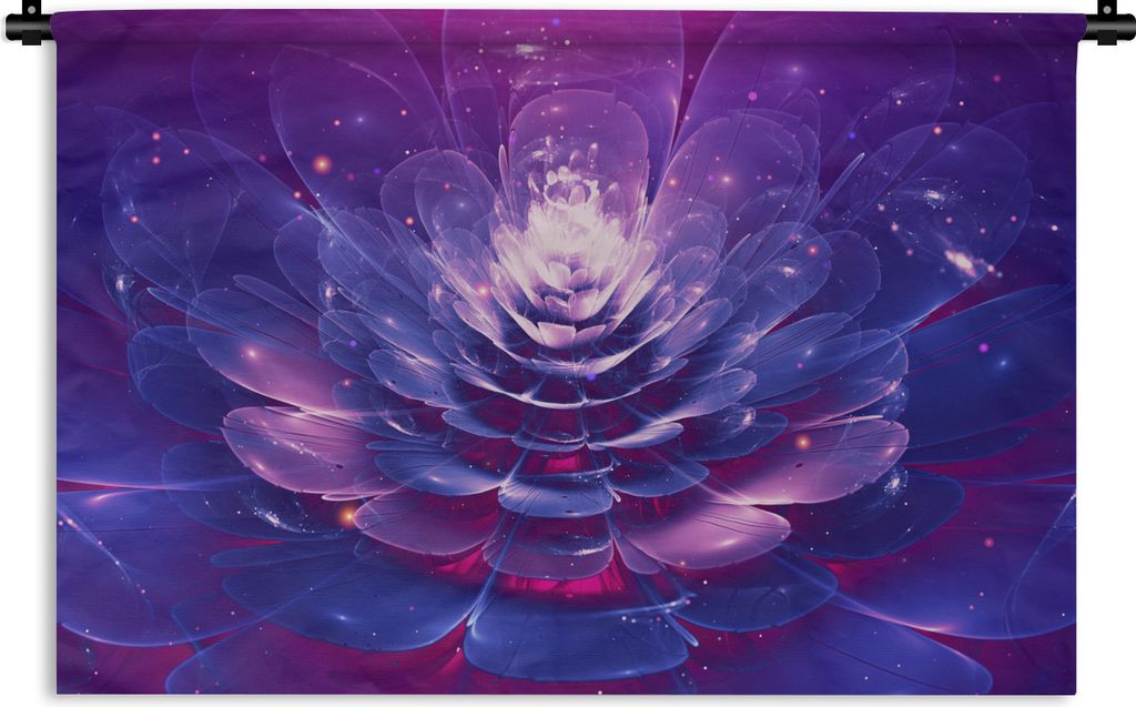 MuchoWow Wandteppich Wandbehang Blume - Licht - Abstrakt 150x100 cm Tapisserie Dekoration Wandtuch - Waschbar - Tapisserien - Wand-Decke