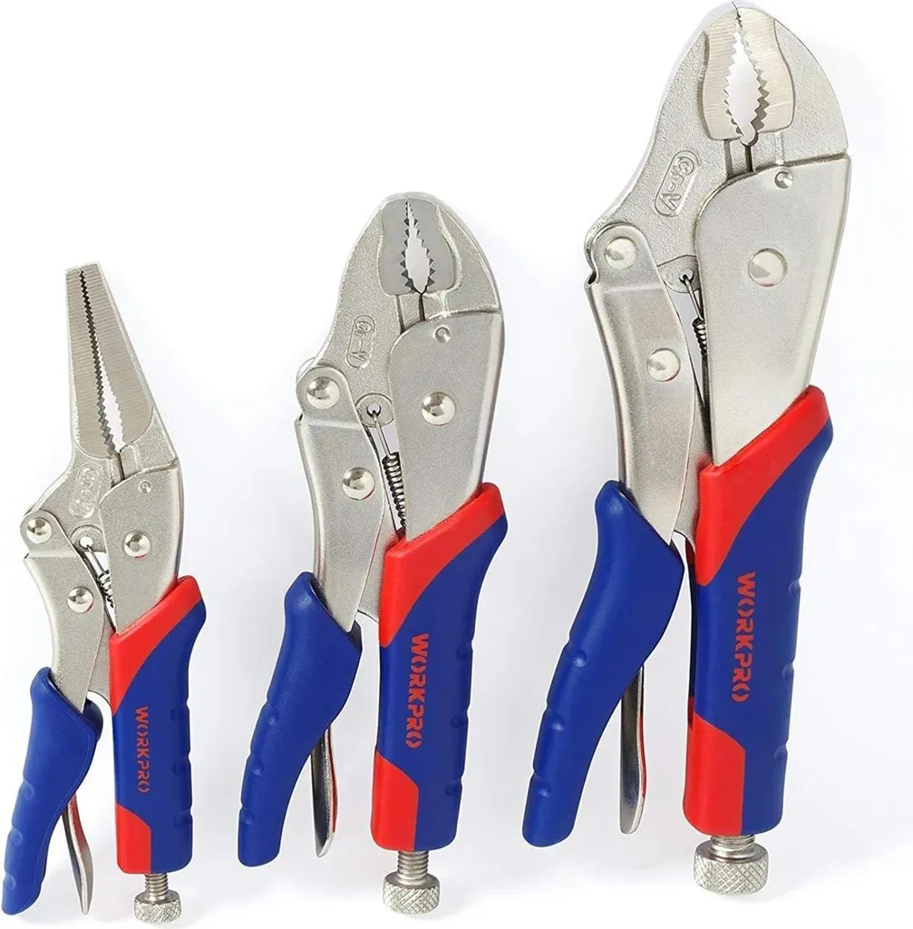 Set Pinze WORKPRO 3 Pezzi Professionale Acciaio CR-V con Grip Antiscivolo