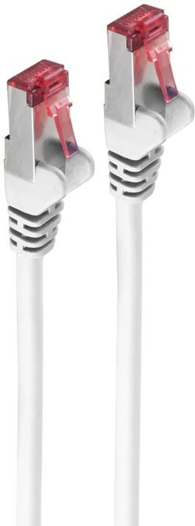 Cavo LAN Cat6A S/FTP PIMF 0,5 m Bianco - LSZH Halogen Free per Rack