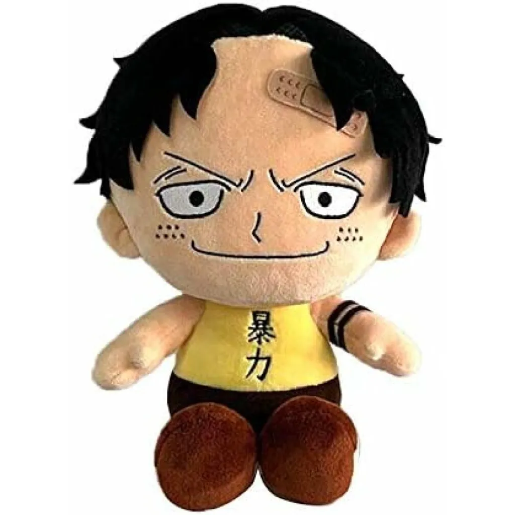 Peluche Ace One Piece 20 cm - Produit Officiel sans Risque de Contrefaçon