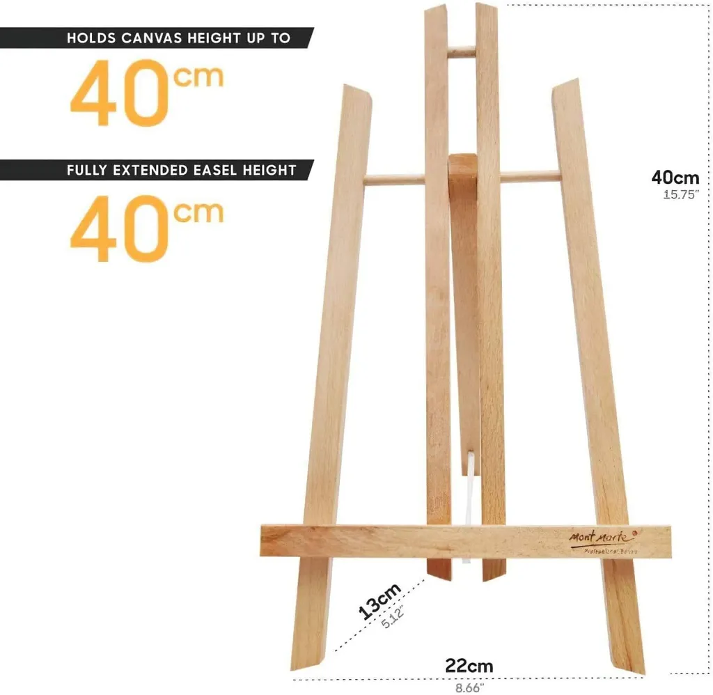 Support de Peinture de Table pour Débutants et Étudiants - Bois 40 cm