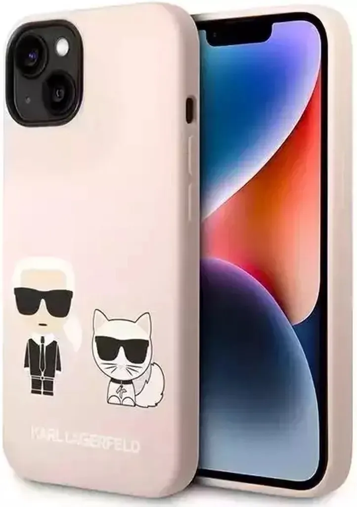 Cover Karl Lagerfeld Rosa iPhone 14 Plus 15 Plus Karl & Choupette