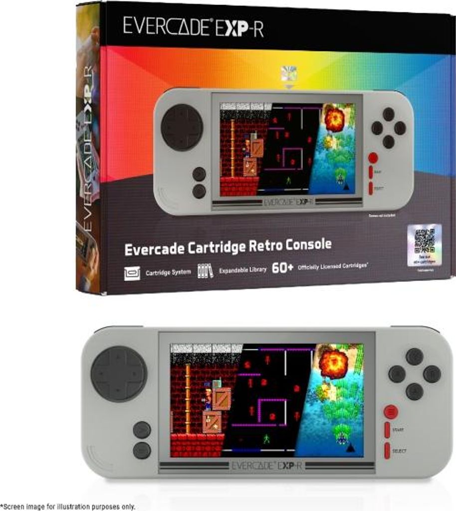 Blaze Evercade EXP-R, Evercade, 1,5 MHz, Weiß, Analog, D-Pad, Menü-Taste, Schaltfläche Auswählen, Schaltfläche Start, Tasten