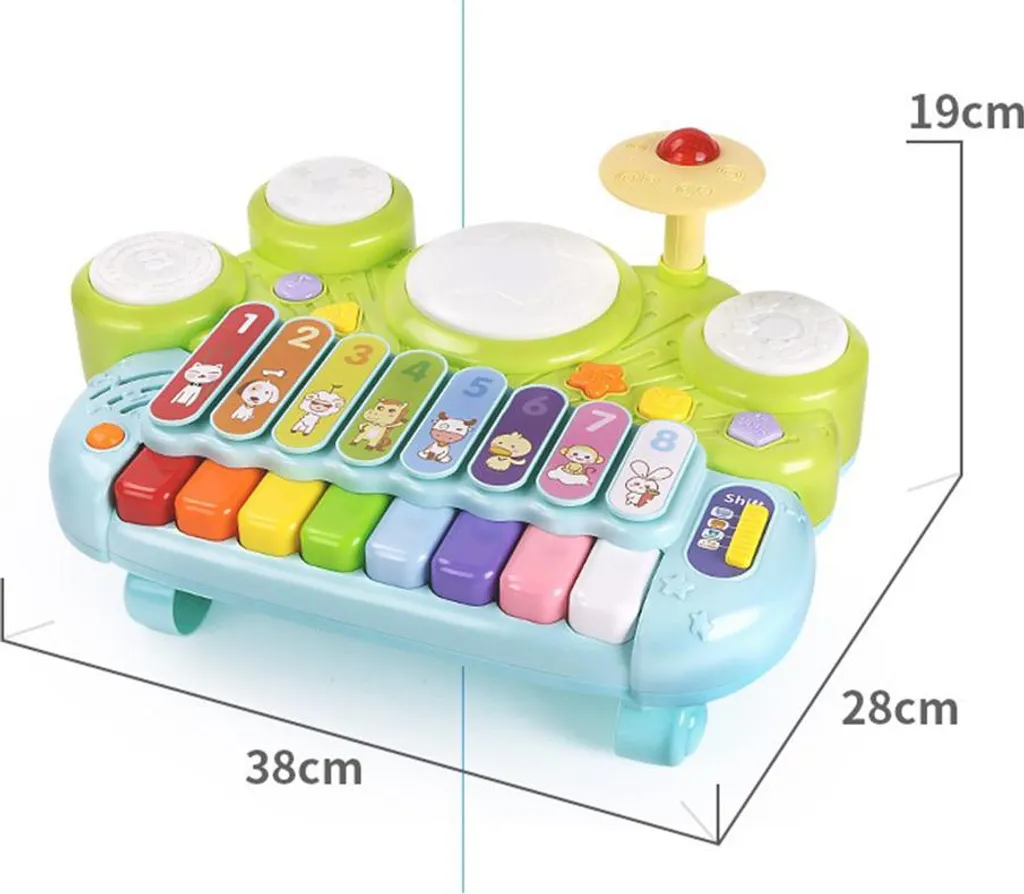 Instrument de musique bébé : table éveil piano et xylophone bois