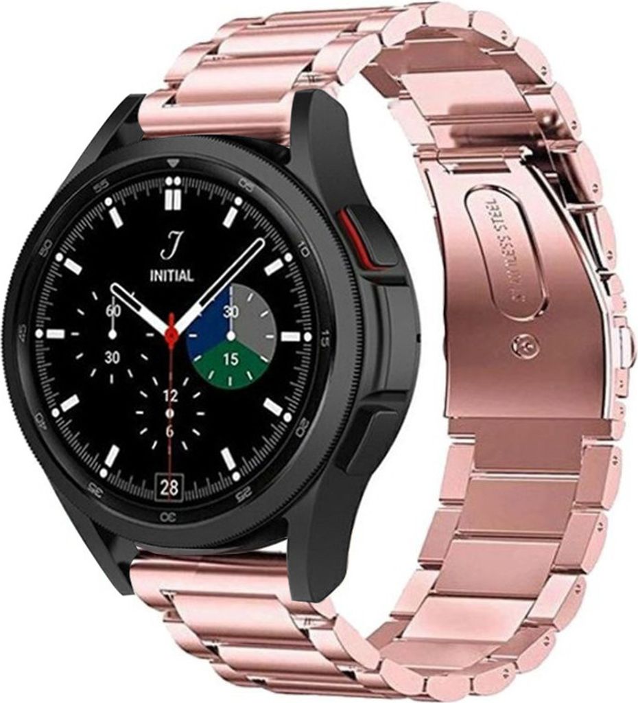 Strap-it Stahlarmband - Kompatibel mit Samsung Galaxy Watch 4 Classic Armband 46mm Ersatzarmband Edelstahl - Faltschließe - Hochwertiges Material ...