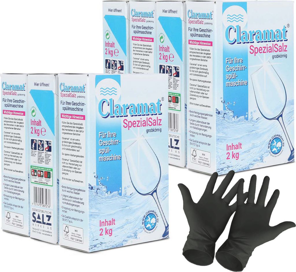Claramat Spezial Salz 14 kg (7x 2 kg) Spülmaschinensalz grob