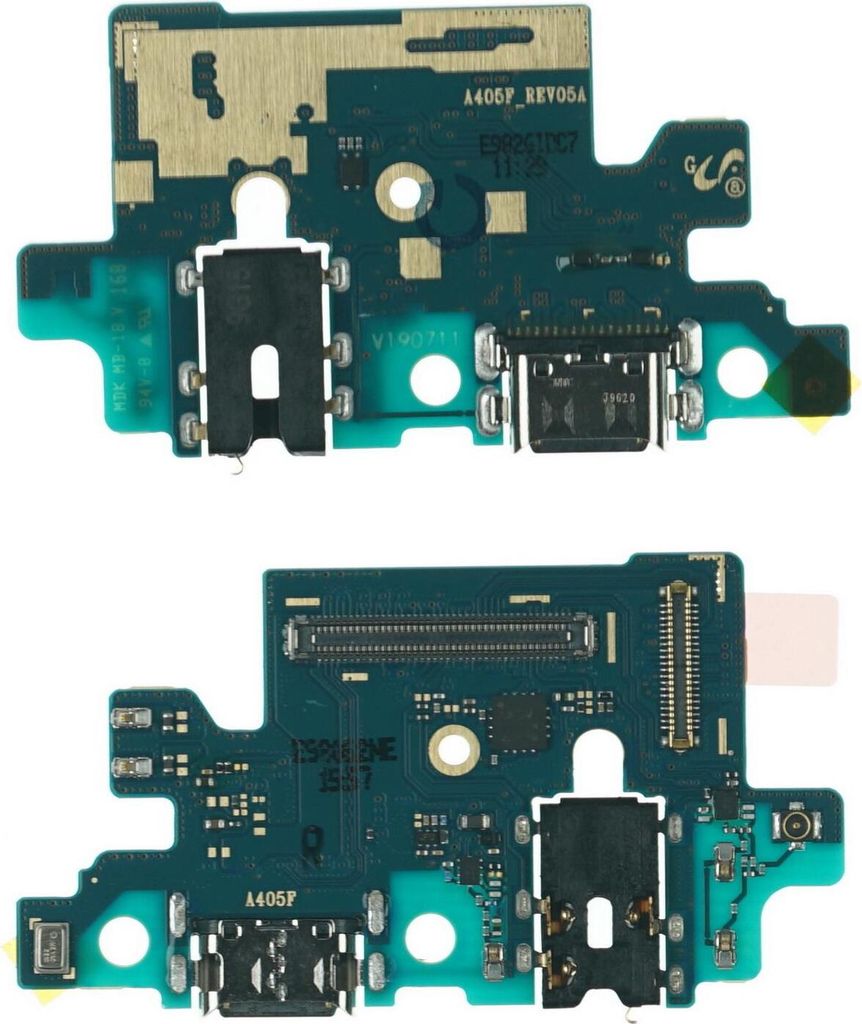 Ladebuchse für Samsung Galaxy A40 (SM-A405F) USB-C Platine Mikrofon, Kopfhöreranschluss Ladeanschluss Lade Eingang