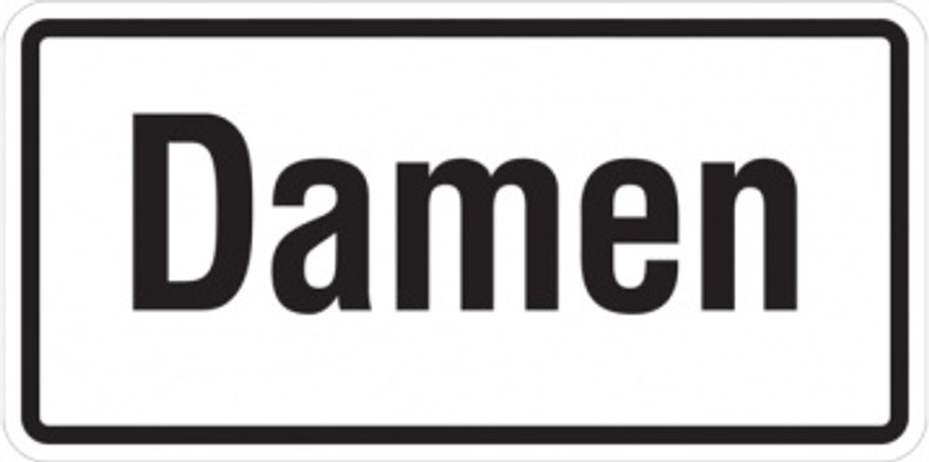 Dreifke® WC-Schild, Damen, Folie, 50 x 100 mm, Folie Produktbild 