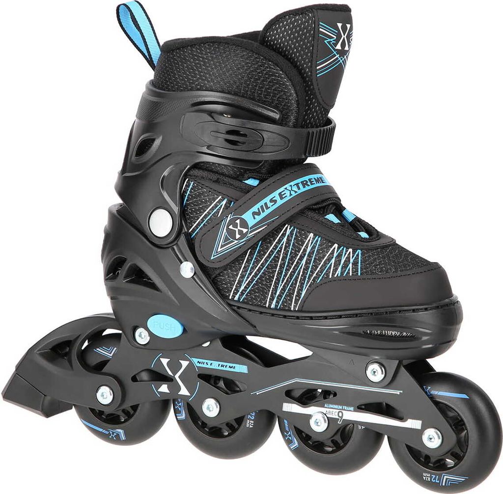 A single inline skate is shown against a white background.