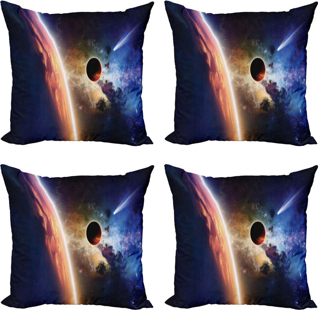 ABAKUHAUS Weltraum Kissenbezug Set (4 Stück), Sonnensystem Produktbild 