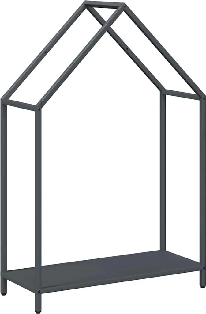 Portalegna Professionale 60x25x90 cm Acciaio Antracite vidaXL