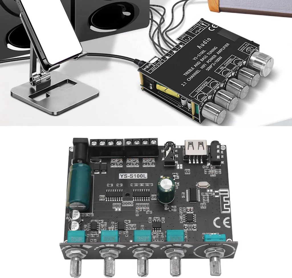 Module Audio Amplificateur 2.1 Bluetooth pour Enceinte DIY 2x50W 100W
